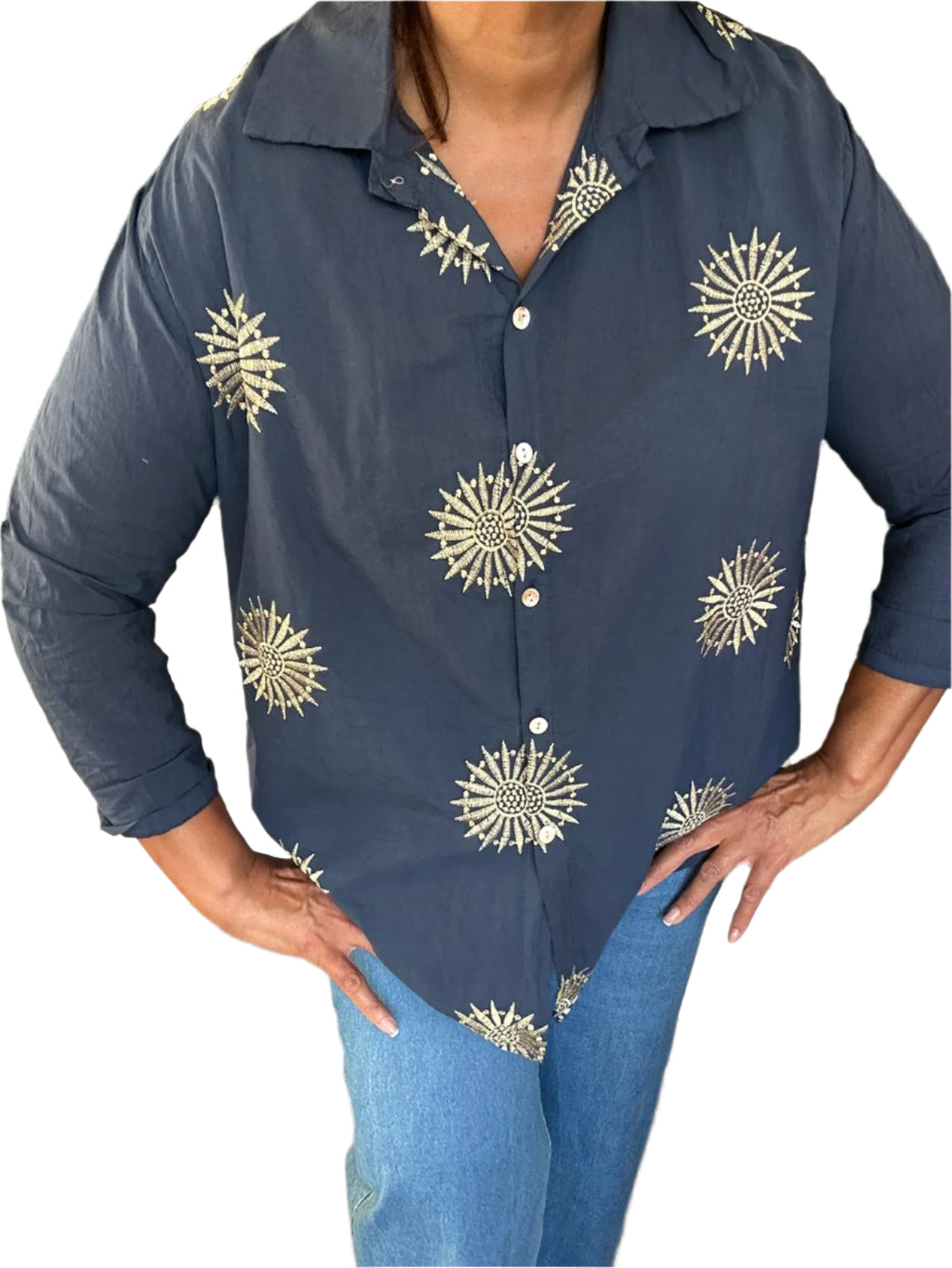 Gold and Navy shirt
