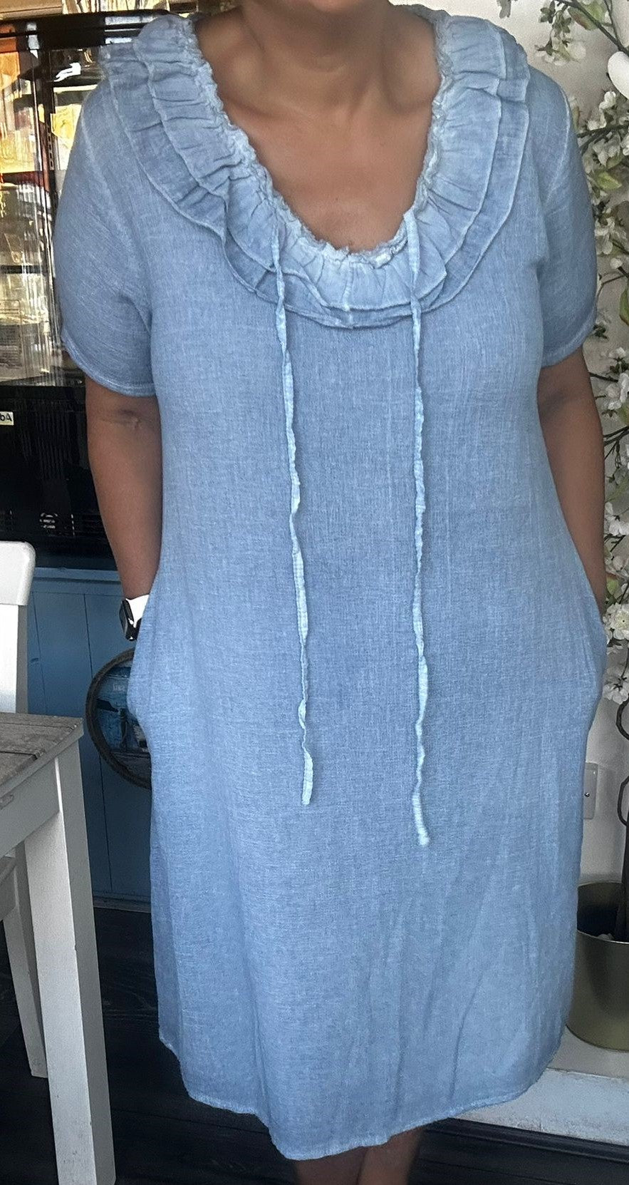 Ruffle detailed dress