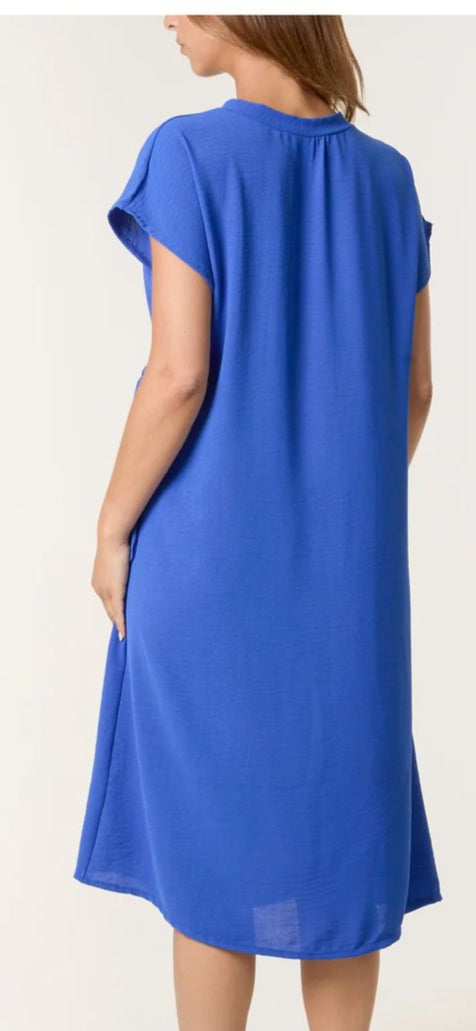 Short Sleeve Tie Front Dress