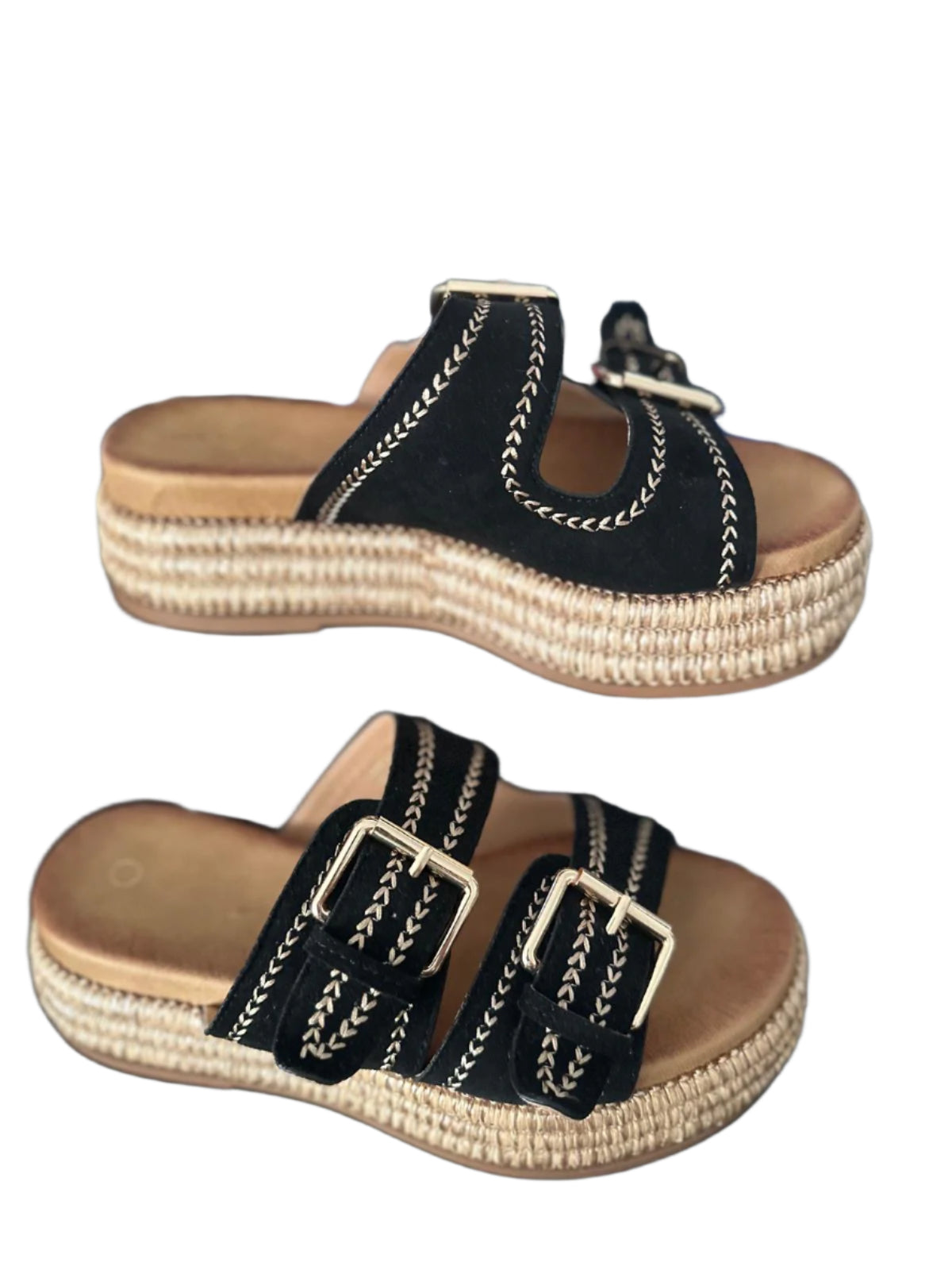 Black Wedge sandals