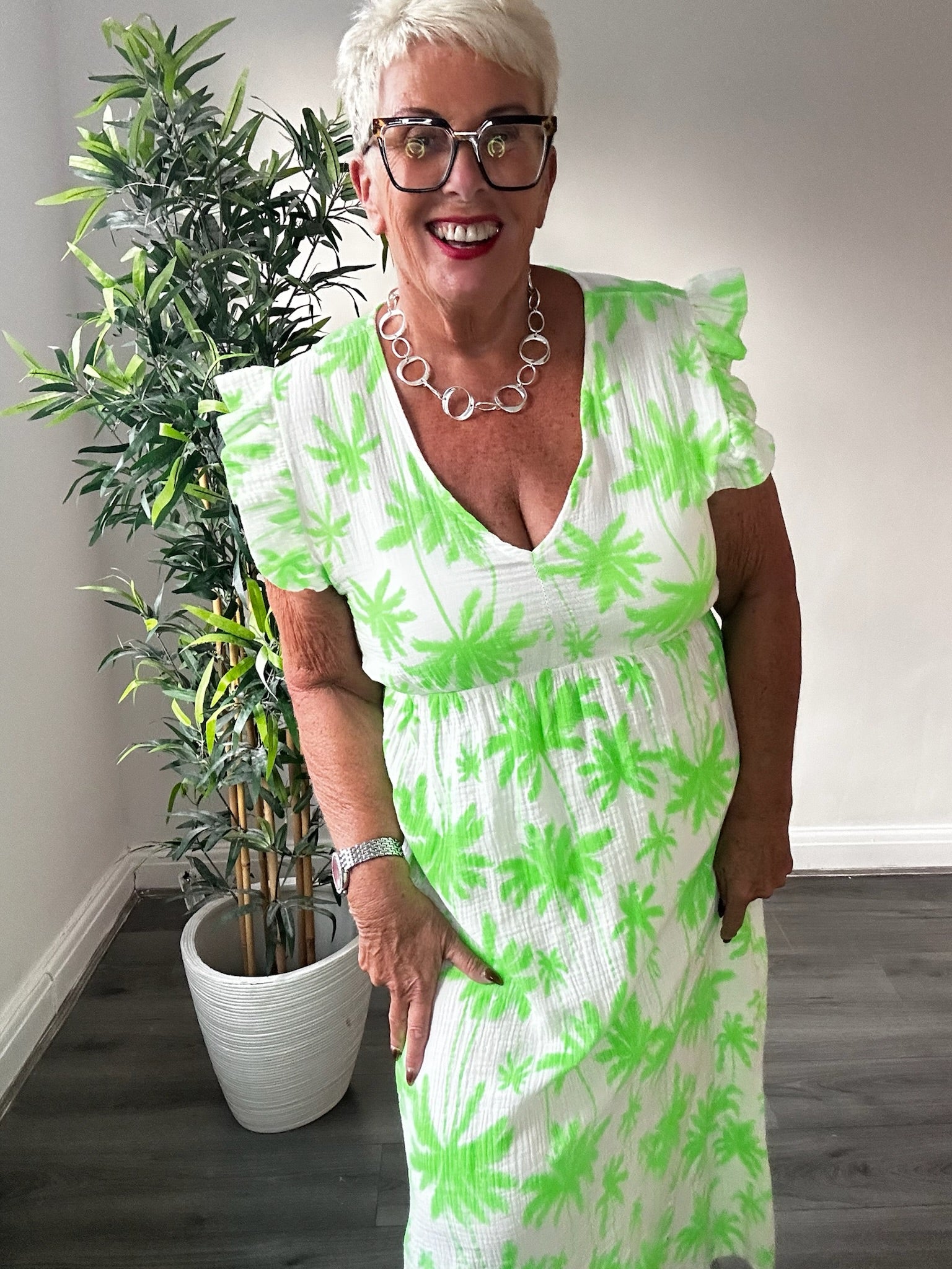 Neon Floral Maxi Dress