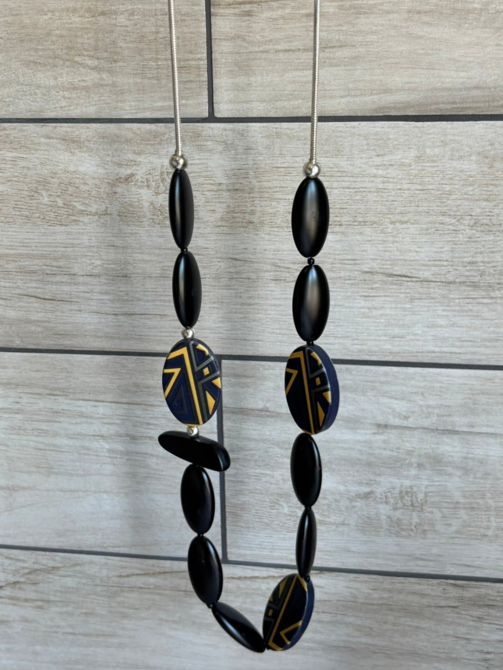 Black Aztec Stone Necklace