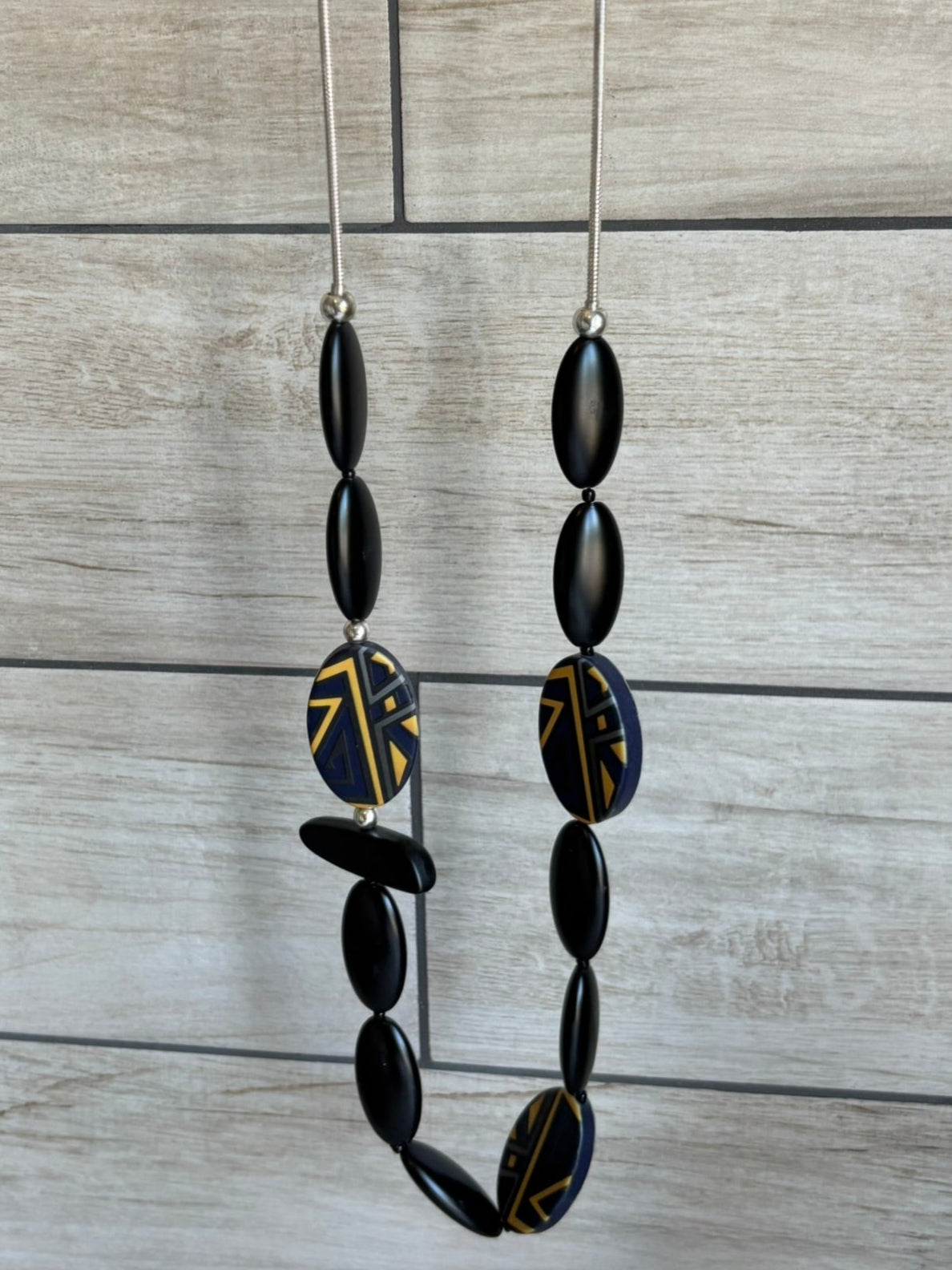 Black Aztec Stone Necklace