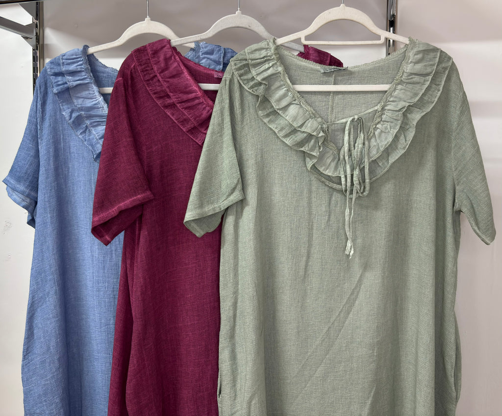 Ruffle detailed dress