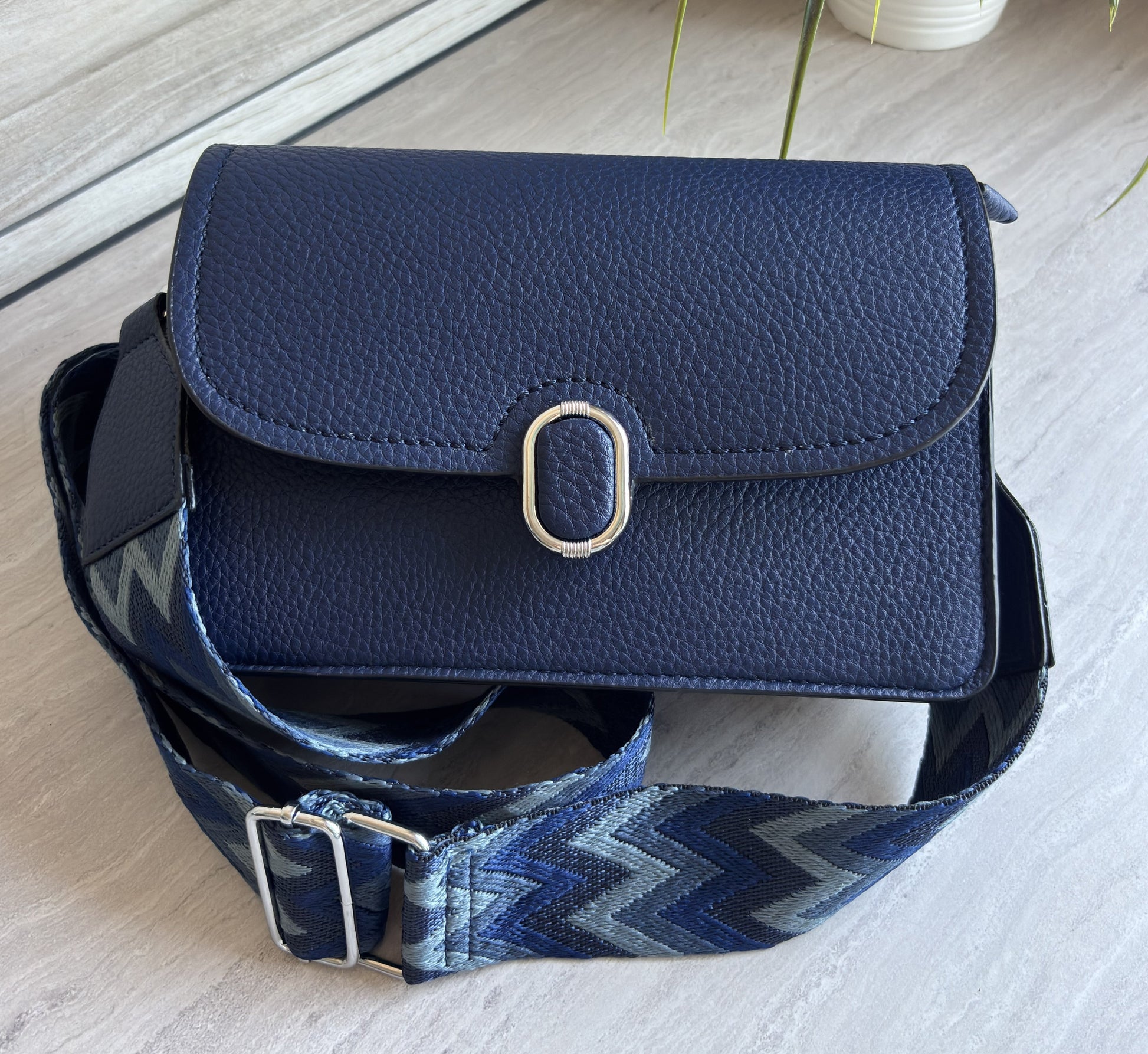 Faux Leather and zigzag Bag