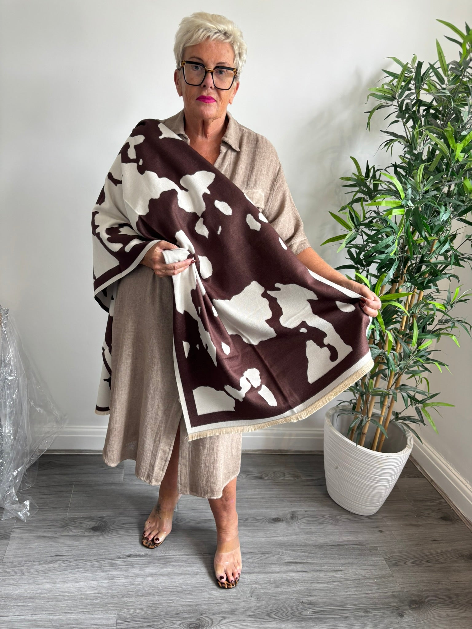 Cow Print Scarf