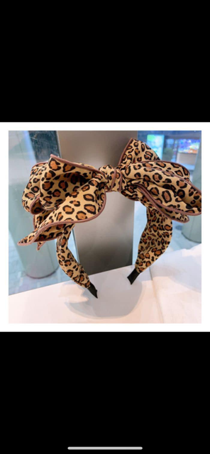 Leopard print head band