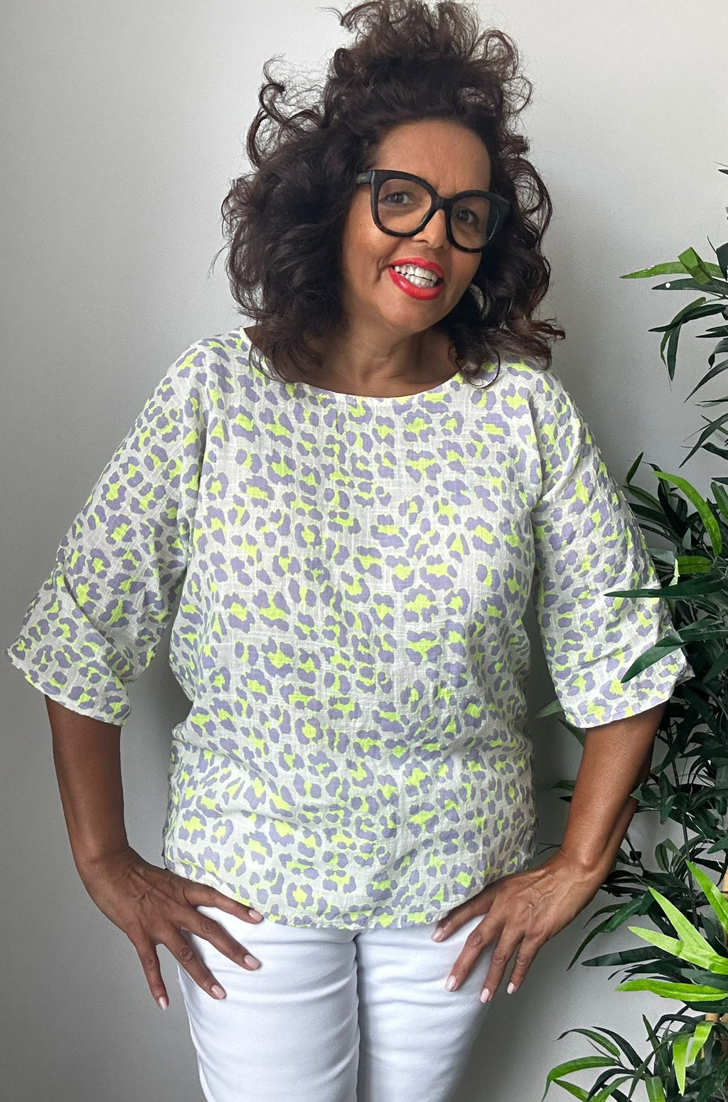 Leopard Print Cotton Top