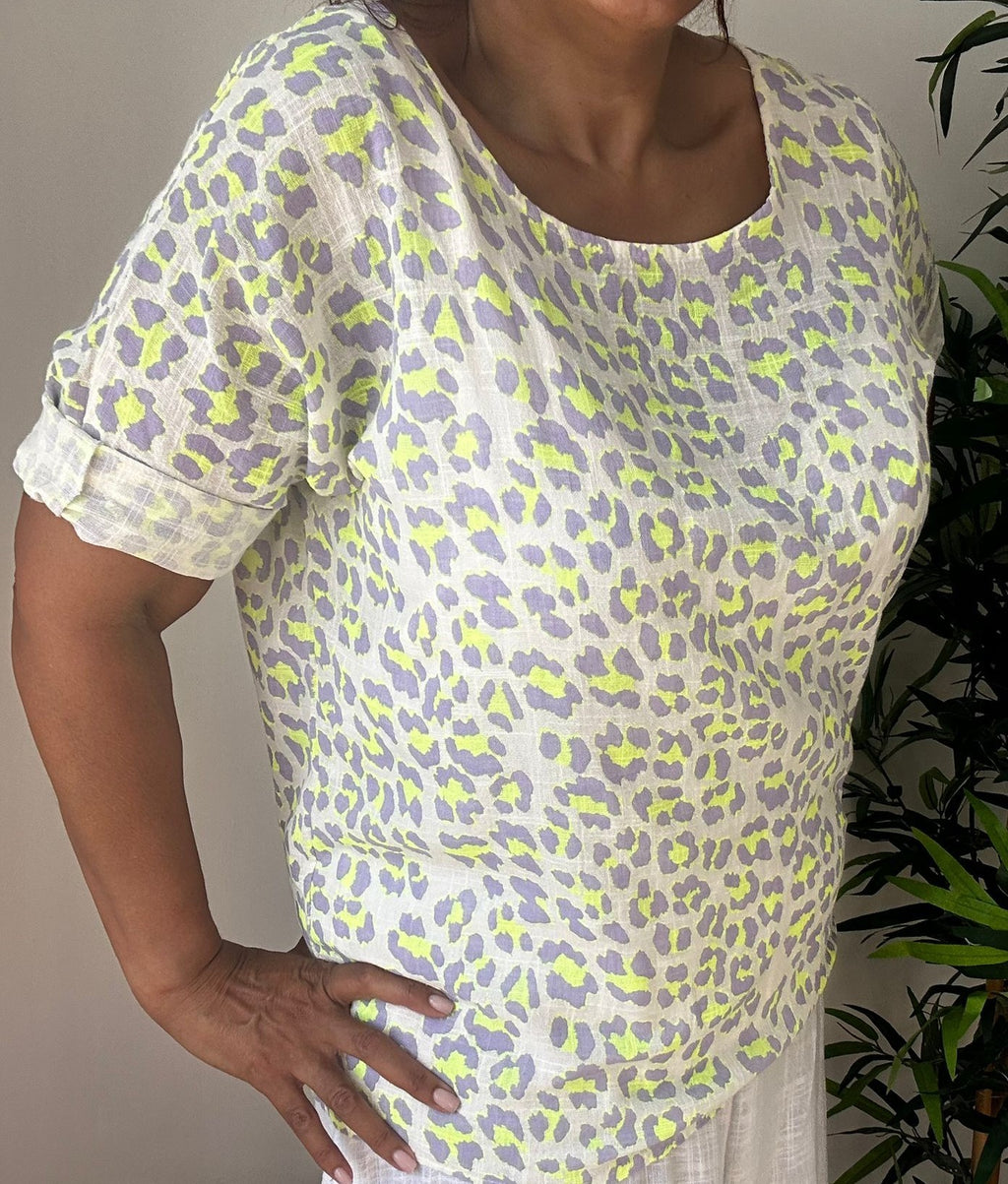 Leopard Print Cotton Top