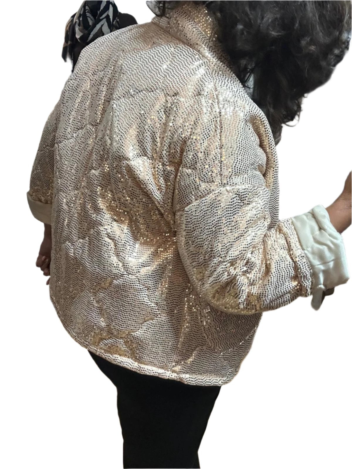 Gold Sparkly cropped jacket