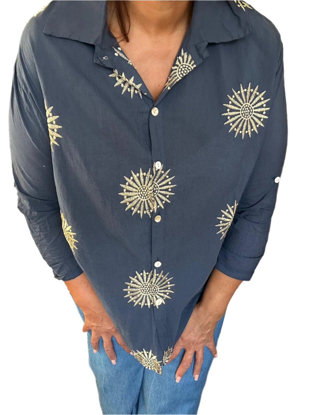 Gold and Navy shirt